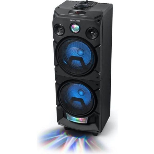 Top 10 ⌛ MUSE Enceinte 3-1935 DJ – Noir – Bluetooth 4.2 – Coffrage En Bois – Micro & Télécommande Inclus 🔔 4