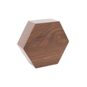 Vente flash 😍 Karlsson Horloge Réveil En Bois Square – H. 11 Cm – Marron 🥰 6