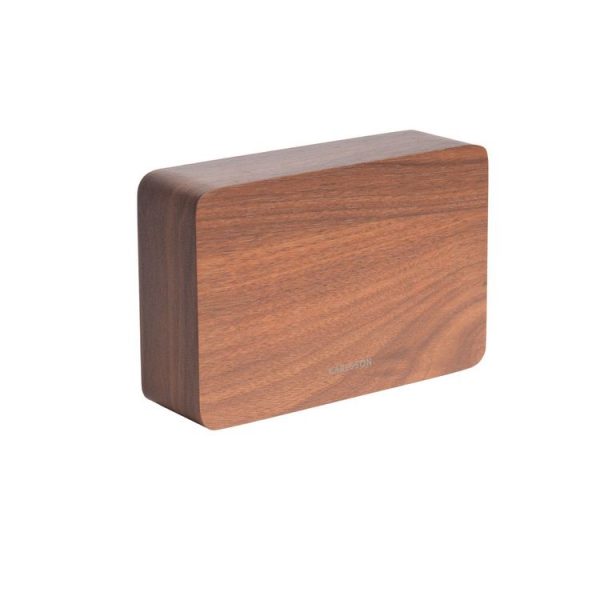 De gros 👍 Karlsson Horloge Réveil En Bois Square – H. 10 Cm – Marron ✔️ 3
