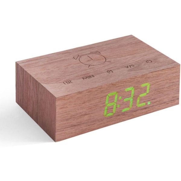 Sortie 🌟 Gingko Réveil Flip Natural Walnut 😀 1