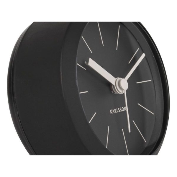 Bon marché 🔔 Karlsson Réveil Button En Métal – Noir 👏 4