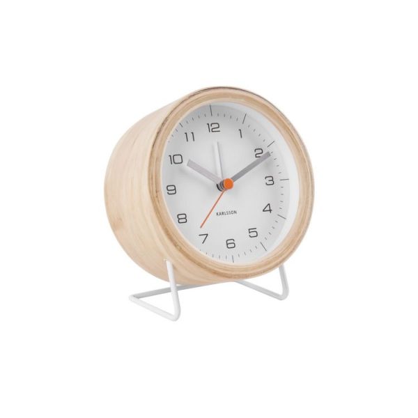 Nouveau ⭐ Karlsson Réveil Design Bois Innate – Blanc ⌛ 1