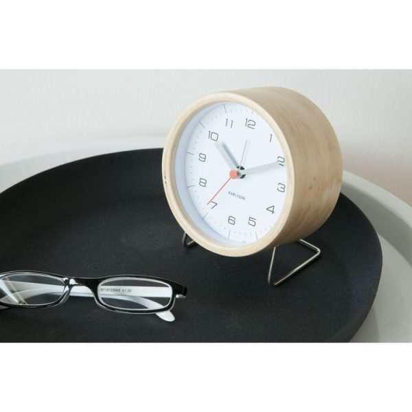 Nouveau ⭐ Karlsson Réveil Design Bois Innate – Blanc ⌛ 4
