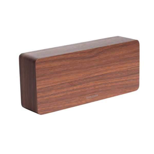 Vente flash 🤩 Karlsson Horloge Réveil En Bois Square – H. 9 Cm – Marron 👏 3