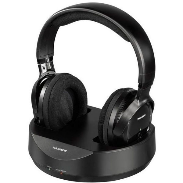 Meilleur prix 😍 THOMSON Casque TV Sans Fil – Noir – WHP3001BK 🔥 1