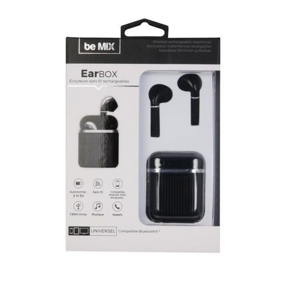 Offres 🌟 Paris Prix Écouteurs Sans Fil Earbox 5cm Noir 🔔 4