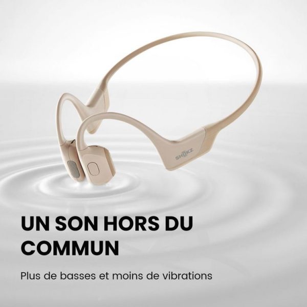 Promo 🎉 SHOKZ Casque OpenRun Pro Mini Beige ✔️ 3