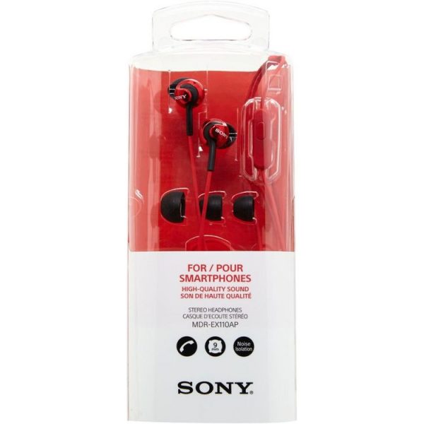 Le moins cher 😍 SONY Écouteurs Filaires – MDREX110LPR – Rouge ⭐ 4