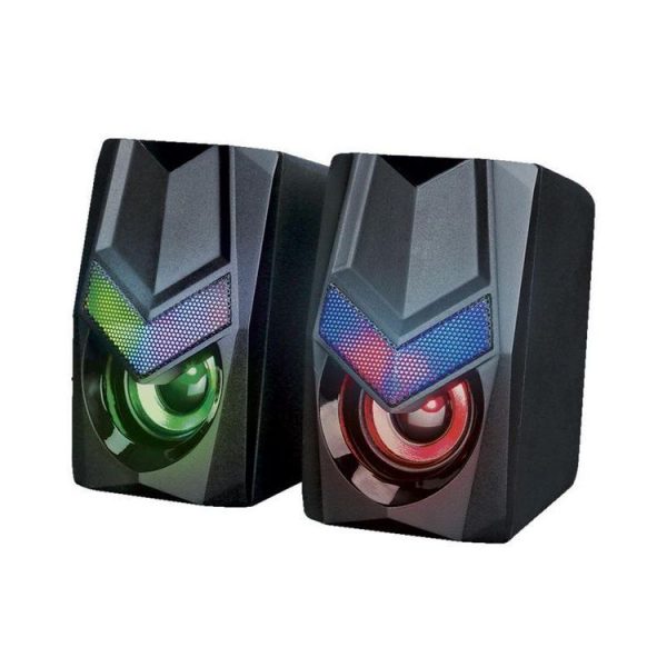Offres ❤️ Paris Prix Lot De 2 Enceintes à Led Gamer 12cm Noir 👏 1