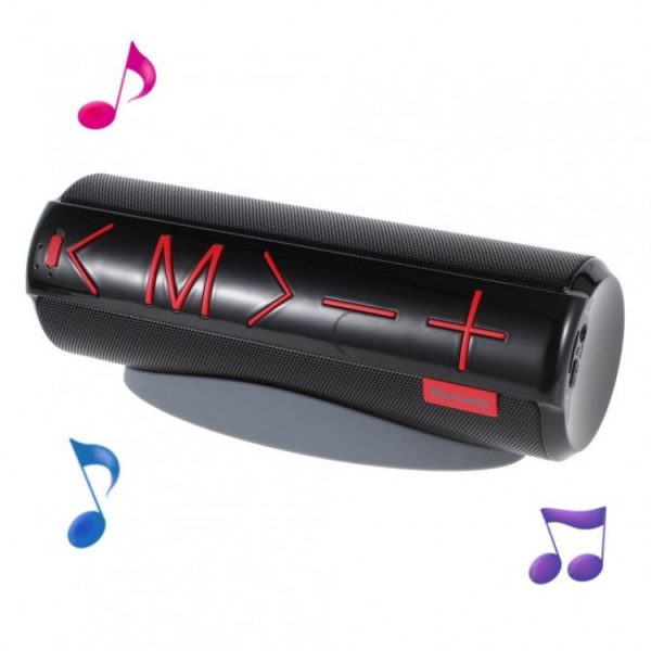 Top 10 🌟 Amahousse Enceinte Bluetooth 3.0 Design Booster Noire Et Rouge ⭐ 1